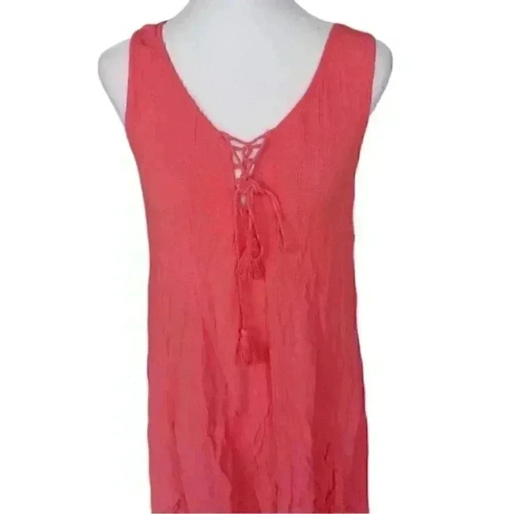 Paperdoll Asymmetrical Rayon Sleeveless Mini Dress - Picture 5 of 8